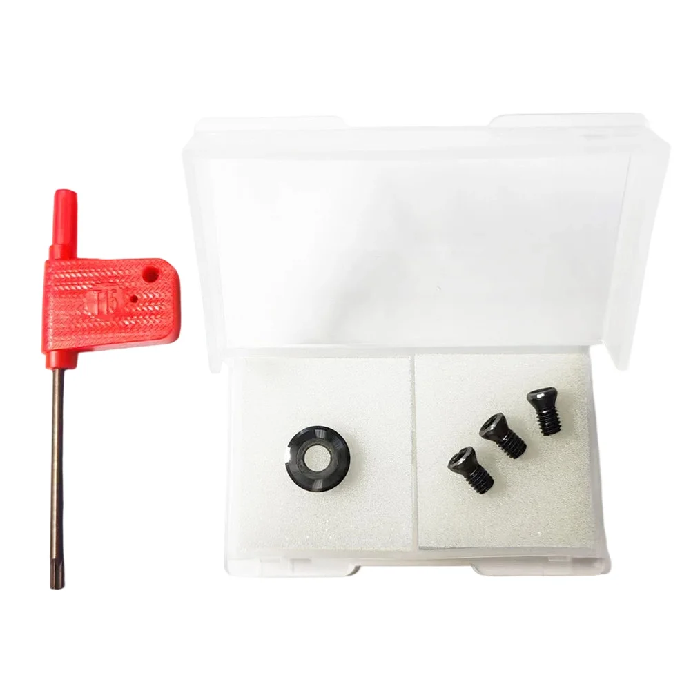 3 Pieces 12mm Round Hard Alloy Replacement Negative Rake For Woodworking Lathe Tools Smooth Cutting Accessories