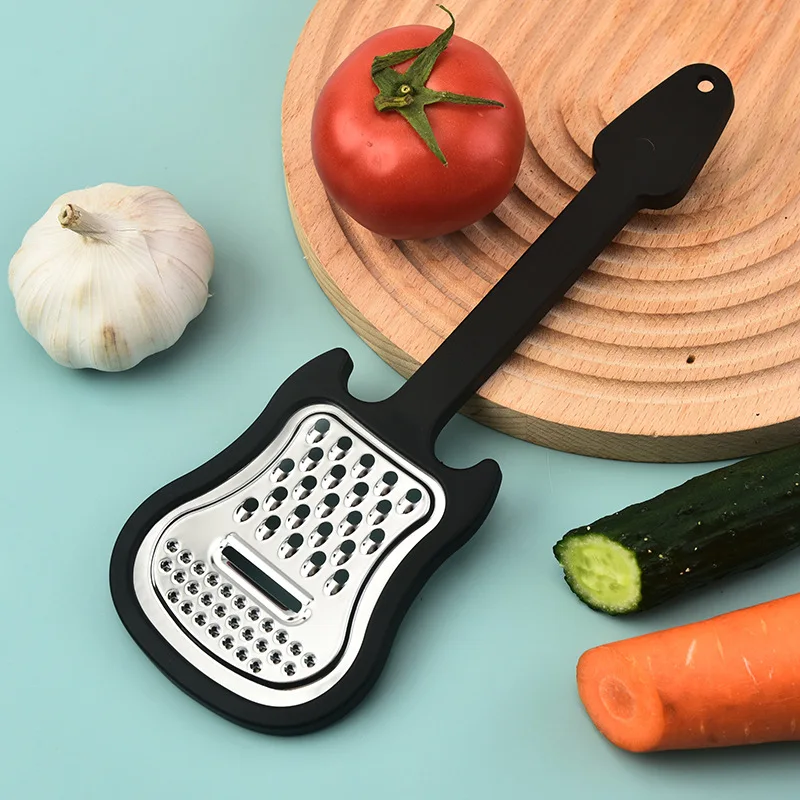 Stainless Steel Guitar-shaped Grater for Cheese and Vegtables, Compact, Hand-Held Design