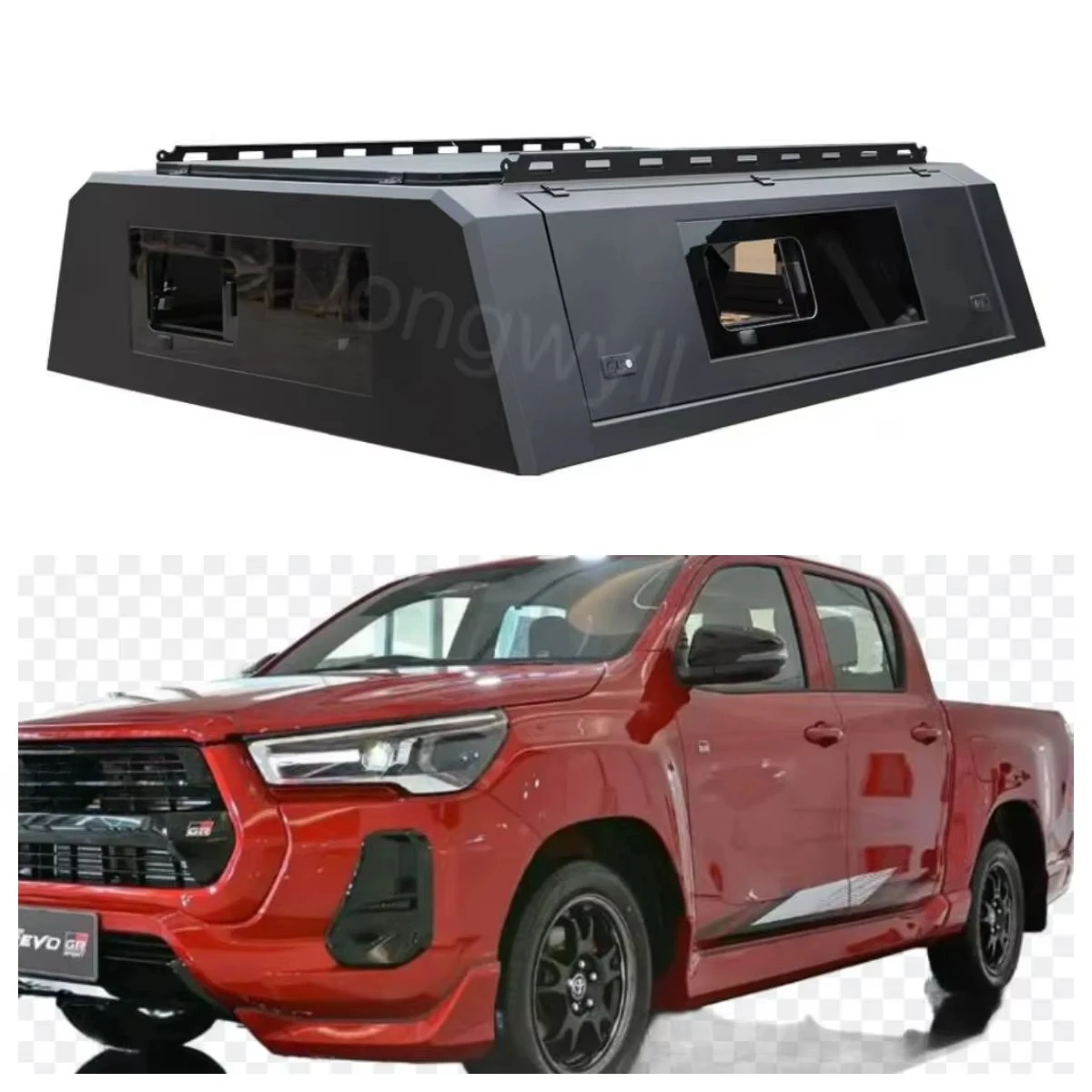 

Custom for Hilux Revo Canopy Hard Aluminum Alloy Sports Key Camper Smart Cap Waterproof Lift-Up Tailbox Locking Function
