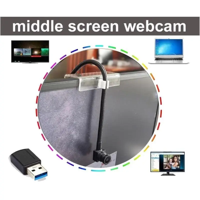 

Y1UB Auto Detection USB Video Camera 1080p 2MP Middle Screen Webcam Eye to Camera Eye Contact