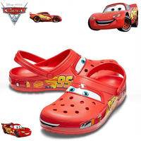 Disney Lightning Mcqueen Pixar Crocs Outdoor Beach Slippers Cute Cartoon Anime Pool Anti Slip Crocs No95 Car Slippers Shoes Toys