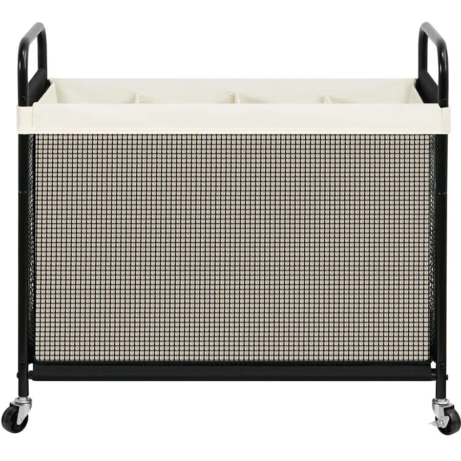 

Корзина для белья на 4 секции, 140 л, на колесиках, с вынимаемым и моющимся мешком-вкладышем, тележка-сортировщик для белья, корзина для одежды на колесах