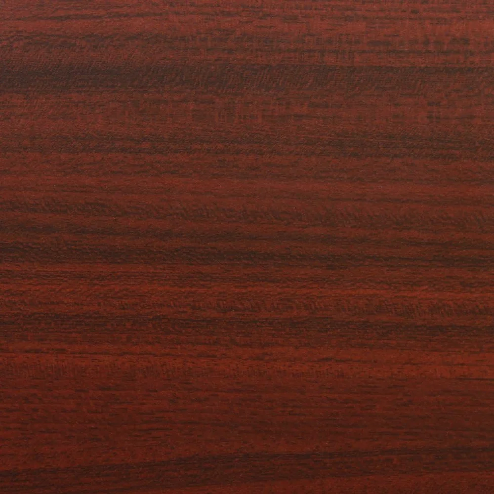 30 Inch Square Breakroom Table Black Legs Mahogany Top Durable Melamine Thermal Fused Tubular Metal Construction Transitional