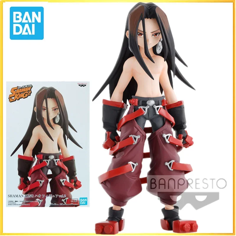 In Stock Bandai Original Anime Shamaking Asakura Hao Ye Wang 2.0 Standing Scenario Figure Collectible Model Toys