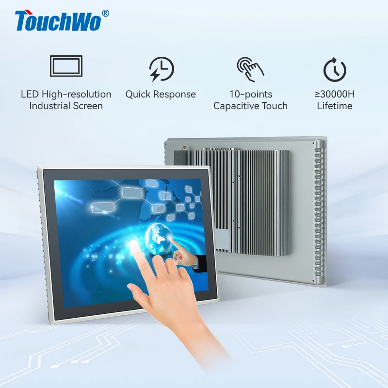 TLF 15,6 21,5 inch duurzaam portret / landschap PCAP open frame ingebed multi-touchscreen Win Linux industriële paneel-pc