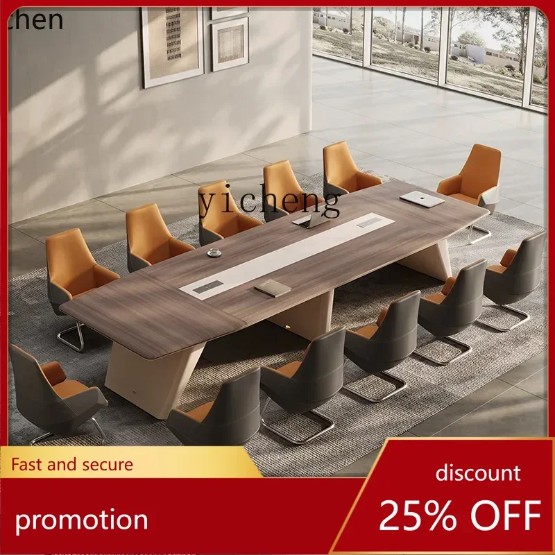 

HXL conference table and chair combination strip table simple modern large reception negotiation training meeting room
