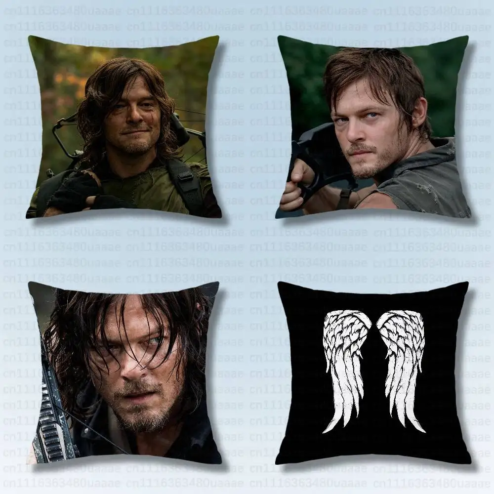 D-Daryl Dixon TWD Walking Dead Decorative Room Aesthetics Pillow Case Home Decor Bedroom Sofa Bed Couch Pillow Cover