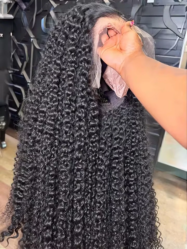 40 46 بوصة موجة عميقة 13x4 13x6 HD الدانتيل الجبهة خصلات الشعر المستعار الإنسان 300 الكثافة المياه مجعد 7x5 غلويليس الدانتيل الباروكة الأمامية للنساء