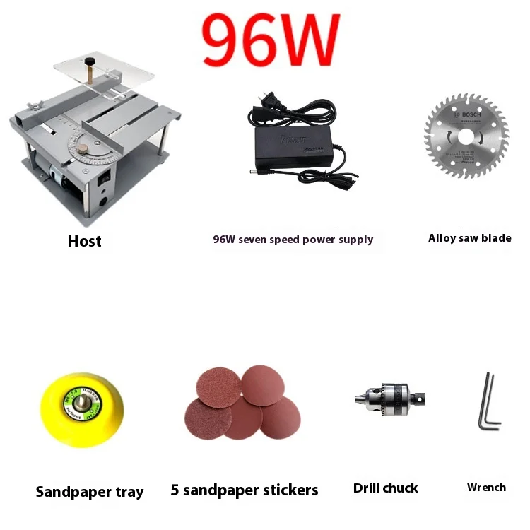 Imagem -06 - Mesa para Trabalhar Madeira 96 150w Serra de Mesa em Miniatura para Uso Doméstico Máquina Cortadora de Torno Serras Elétricas de Mesa Corte Personalizado