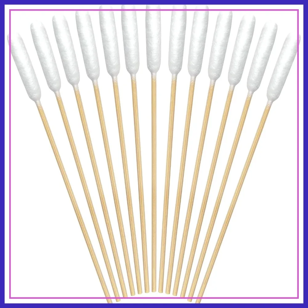 

6-Inch Bamboo Cotton Swabs for Dog Ear Cleaning, Extra-Long Tips, 100-Pack