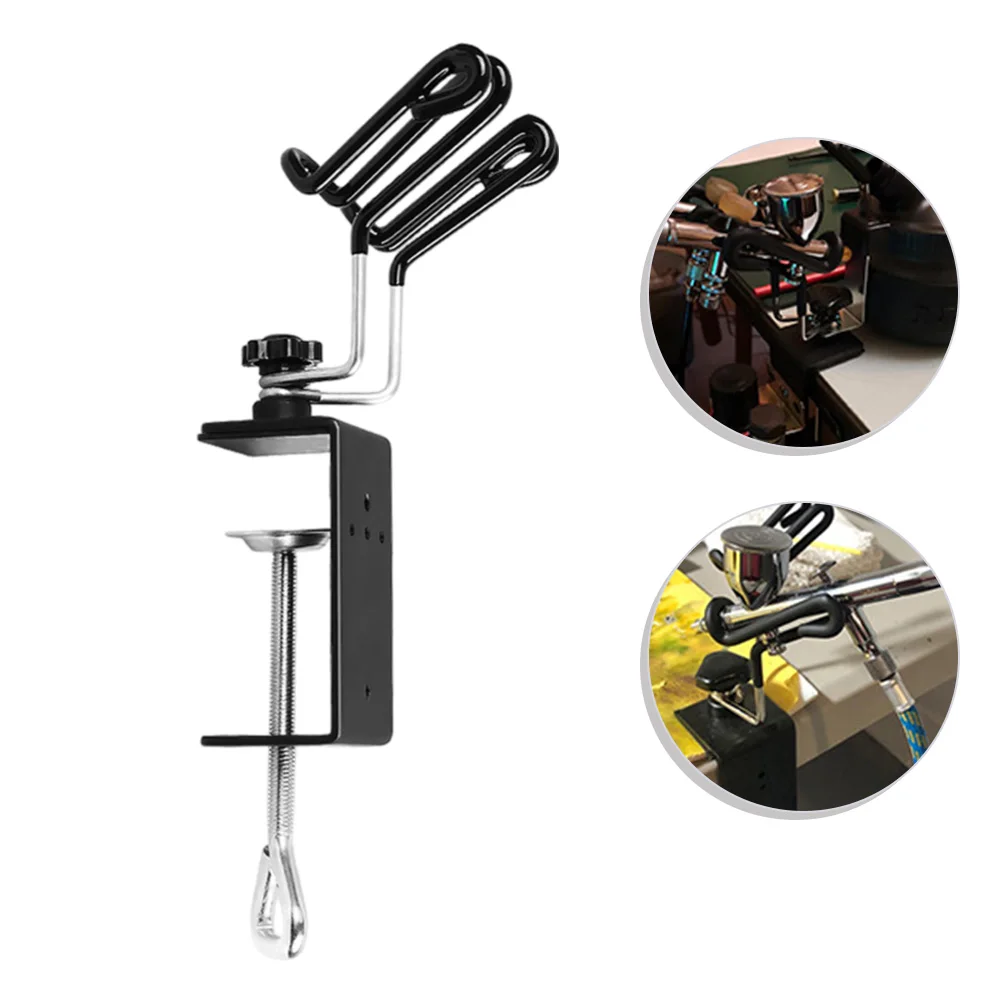 Hefty Duty Metal Airbrush Holder Designed to Support For 2 Tools Securely While You Create Masterpieces Effortlessly