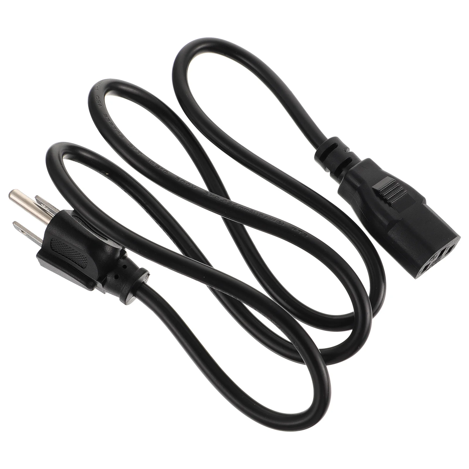 

1Pcs Us Plug 3-Prong Power Cord Durable Plastic Copper Cable Indoor Extension Cord for Household Appliances Machine Display