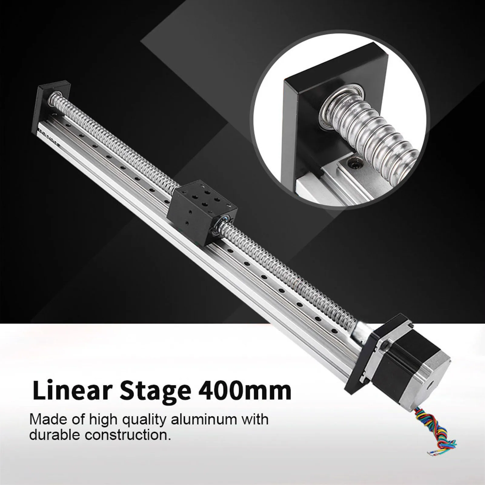 

Ball Screw Sliding Table Linear Stage Precision Sliding Table Ball Screw Linear Stage Slide Effective Stroke 400mm with 57 Motor