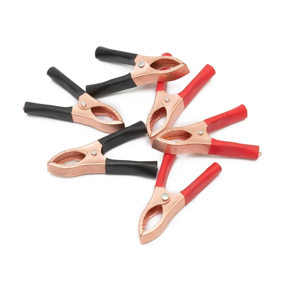 2/10pcs 30A 70mm Clips Insulated Crocodile Car Caravan Van Battery Test Lead-Clips Connector For Voltage Tester
