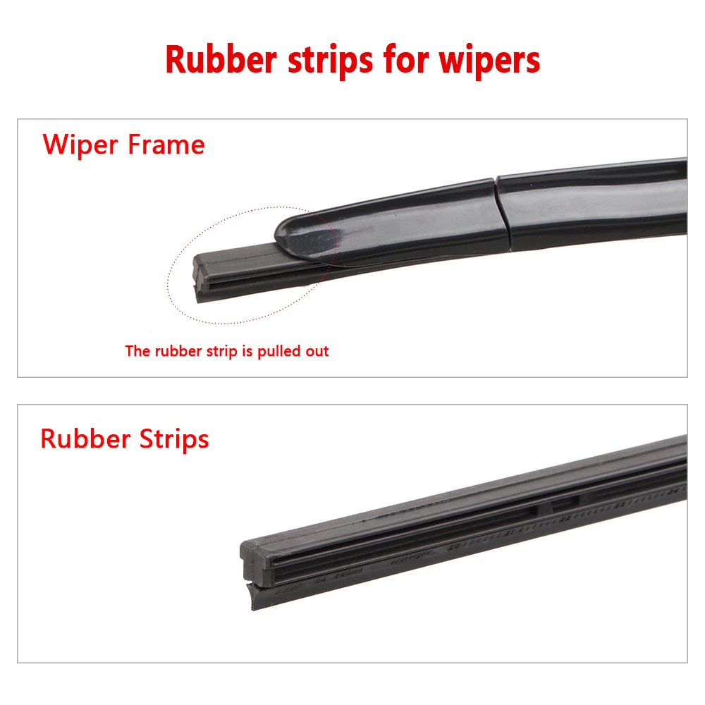 For Nissan Teana Altima 2013 2014 2015 2016 2017 2018 2019 Wiper Rubber Strip 16" 28" Car Wiper Refill Accessories 1Pair view 5