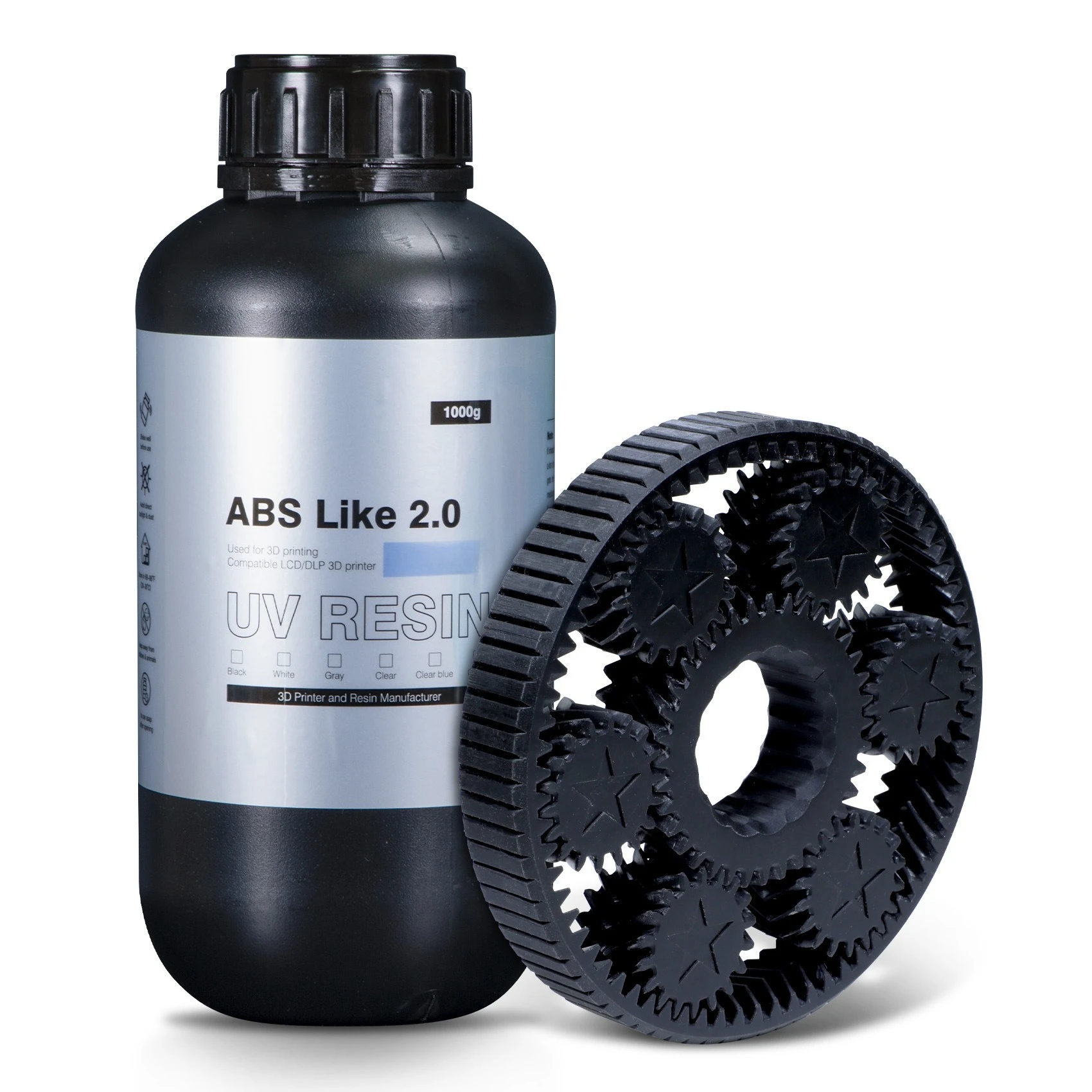 1KG ABS-Like Photopolymer Resin, UV Light Curing Consumable for LCD 3D Printing Anime Figures