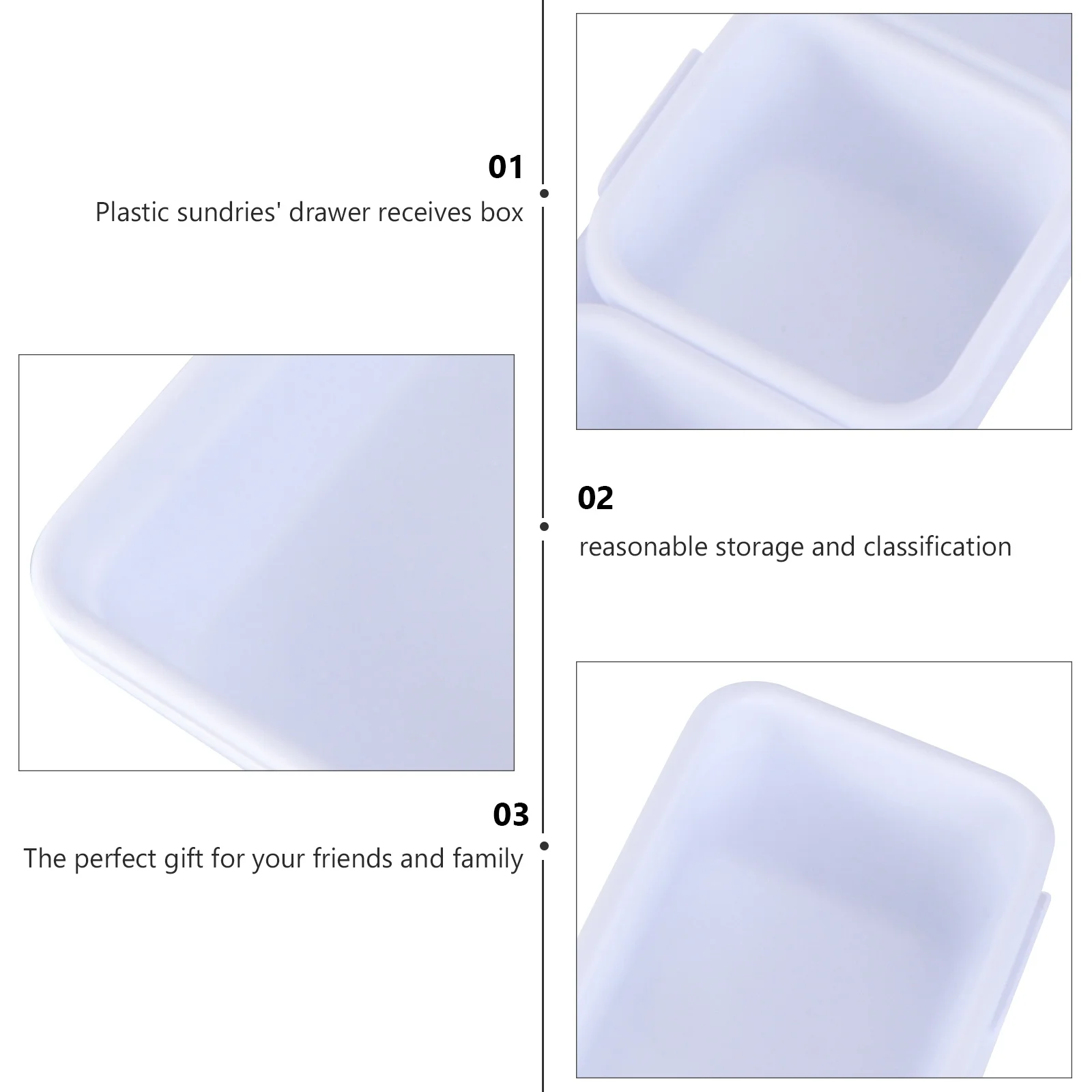 

8pcs Small Storage Box Plastic Desktop Organizer For Home Dormitory Sundries Storage Basket Household Organization Case