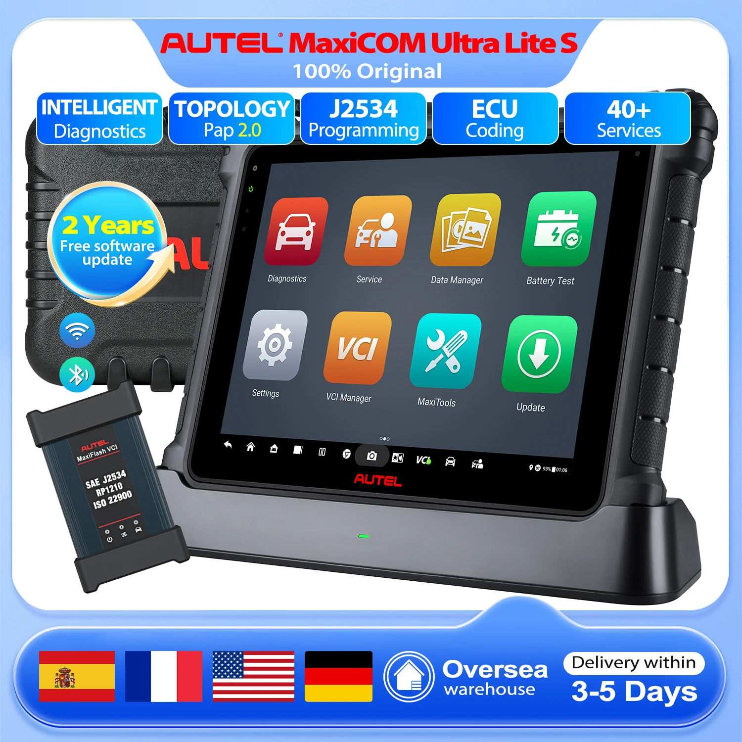 

Autel MaxiCOM Ultra Lite S Diagnostic Tablet with BMW&Mercedes ECU Programming / Coding, Topology Module