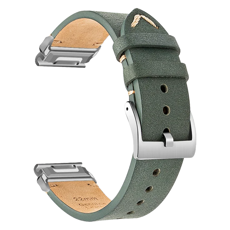 20/22/26mm Quickfit Lederen Smartwatchband voor Garmin Epix Gen 2 Instinct 2X Fenix 7X 7 6X 6 Pro 5 5X Plus Armbanden Horreband