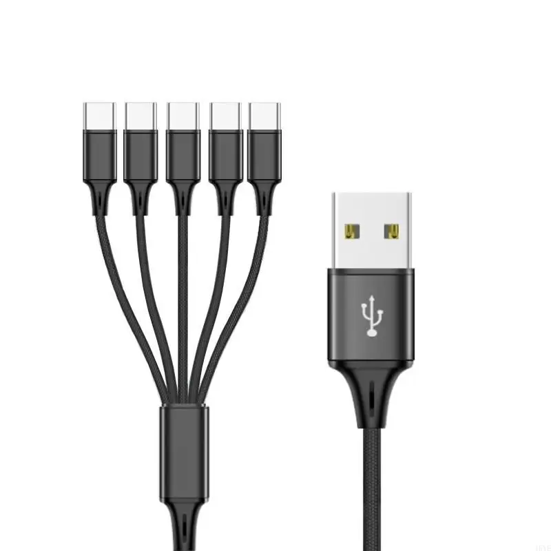 Multi Charging Cable Nylon Braided Universal 3/4/5 in 1 Multiple Ports USB C