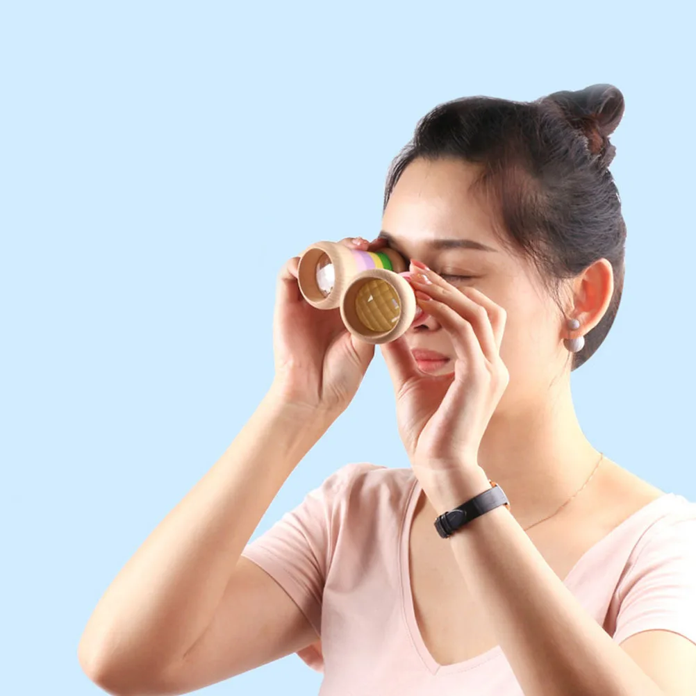 2 قطعة المشكال الخشبي بولي المنشور عدسة للأطفال التعرف على الألوان التنسيق بين اليد والعين اللعب التعليمية متعة الإبداعية #1