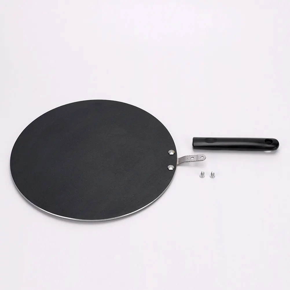 

1 set 28Cm Flat Bottom Non-Stick Frying Pan Aluminum Alloy Kitchen Skillet With Wooden Scraper Even Heat No Oil Warped Free For