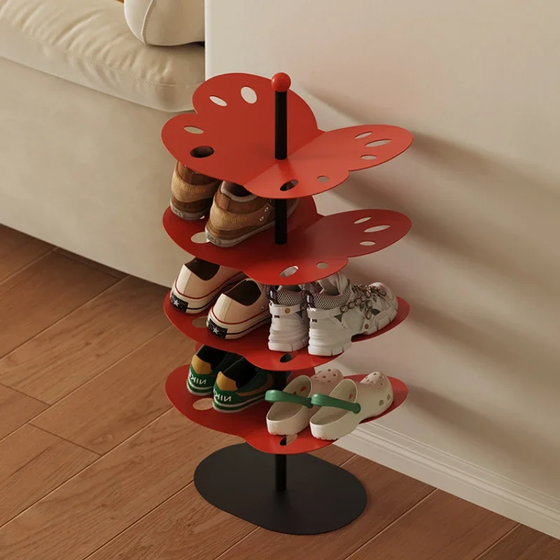 

Creative Shoe Storage with Metal Frame‌ Butterfly Design Shoe Rack Space-Saving Multi-Tier Organizer for Entryway Home Decor