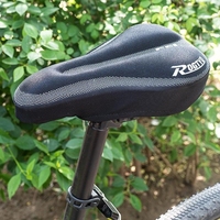 Bike Saddle Cover, Soft Silicone Padded Bike for Seat Cover Improved Comfort Breathable Anti-Slip for Seat Cover