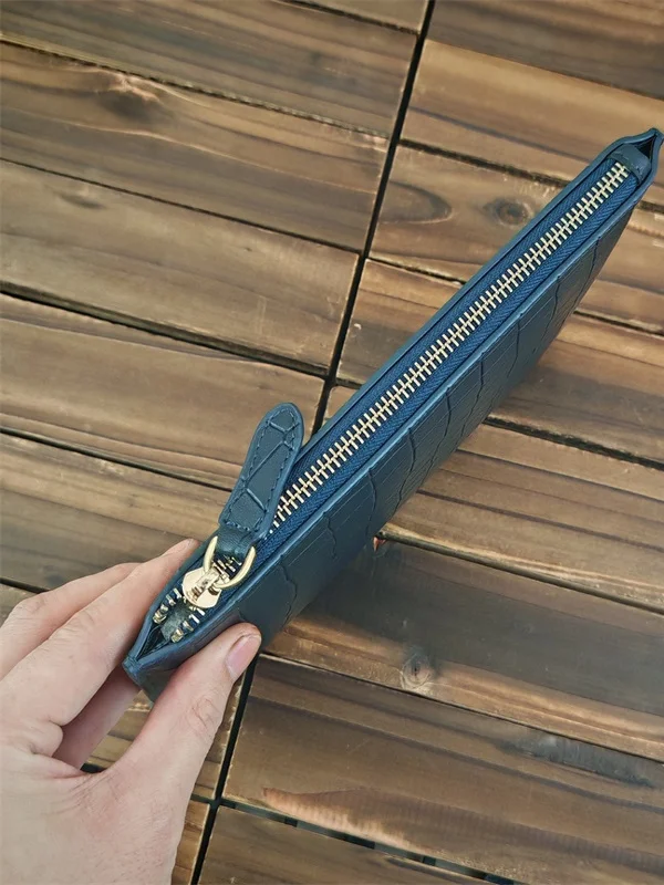 Portefeuille en cuir véritable pour hommes, enveloppe, sac à main, couche supérieure en peau de vache, sans étiquette, marque douce, Busin, enveloppe portable décontractée, singe