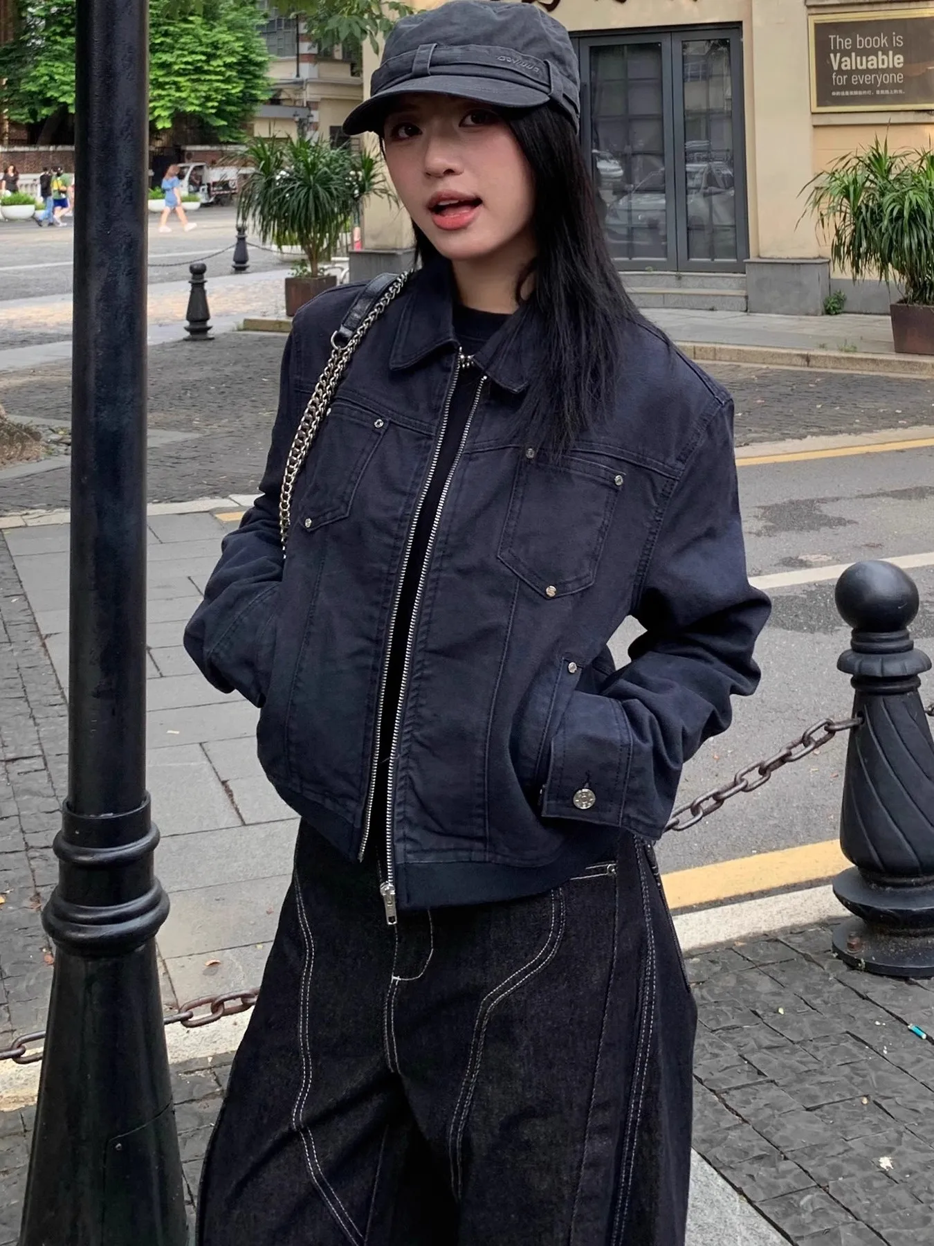 

American Sle Vintage ort Jaet Loose Casual Collar Men's Top Casual Versatile Loose Fit ort Coat for Men And Women