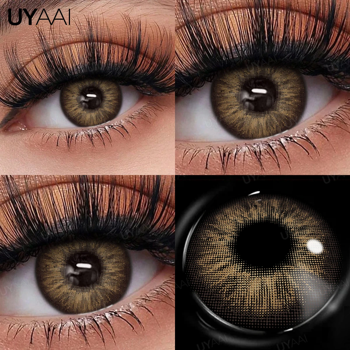 UYAAI Siri 1 Paar farbige Schüler für braune Augen, grüne Augen, Kontaktkosmetik, natürliche modische Linsen für Make-up – Detail 9