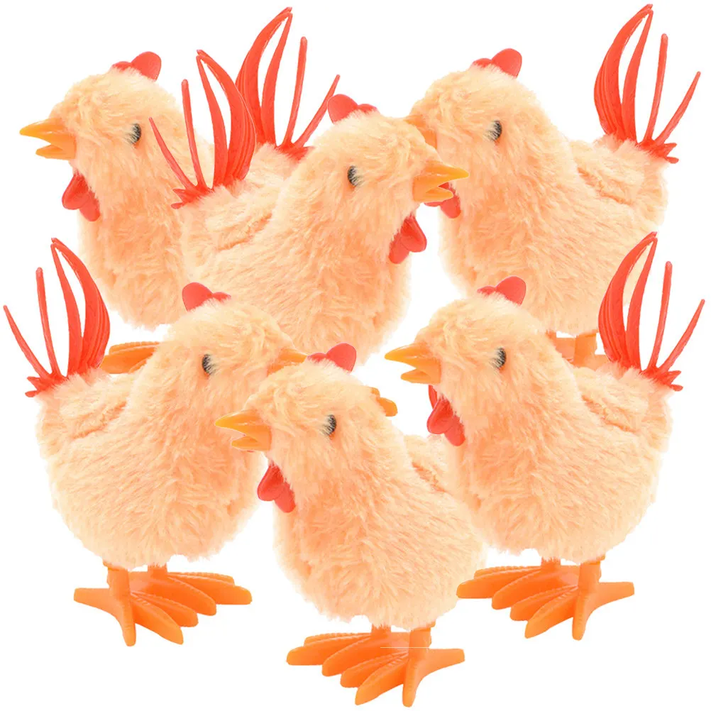 

Набор из 6 заводных игрушек-цыплят: прыгающие, ходячие, для вечеринок, подарки для детей, оптом