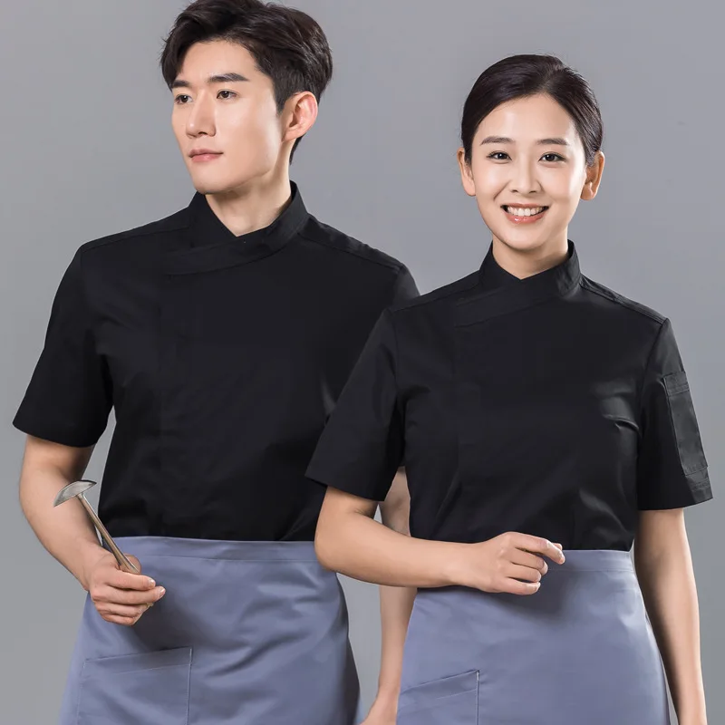 Chef Overalls Herren Kurzarm dünne Sommerkleid ung Essen Frühstück Restaurant Kantine Sushi Hotel Küche Kurzarm Workw