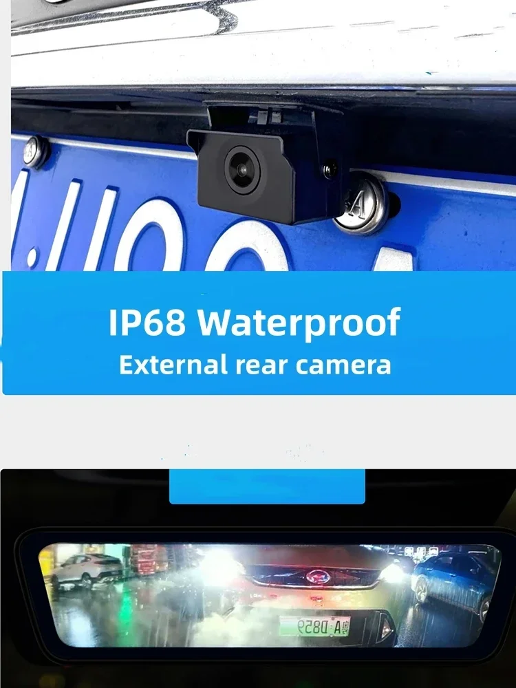 For Honda Civic CRV Accord 8.2" 1080p Streaming Media Dash Recorder Rearview Mirror Camera Front Rear Night Vision Video Recorde detail image 11