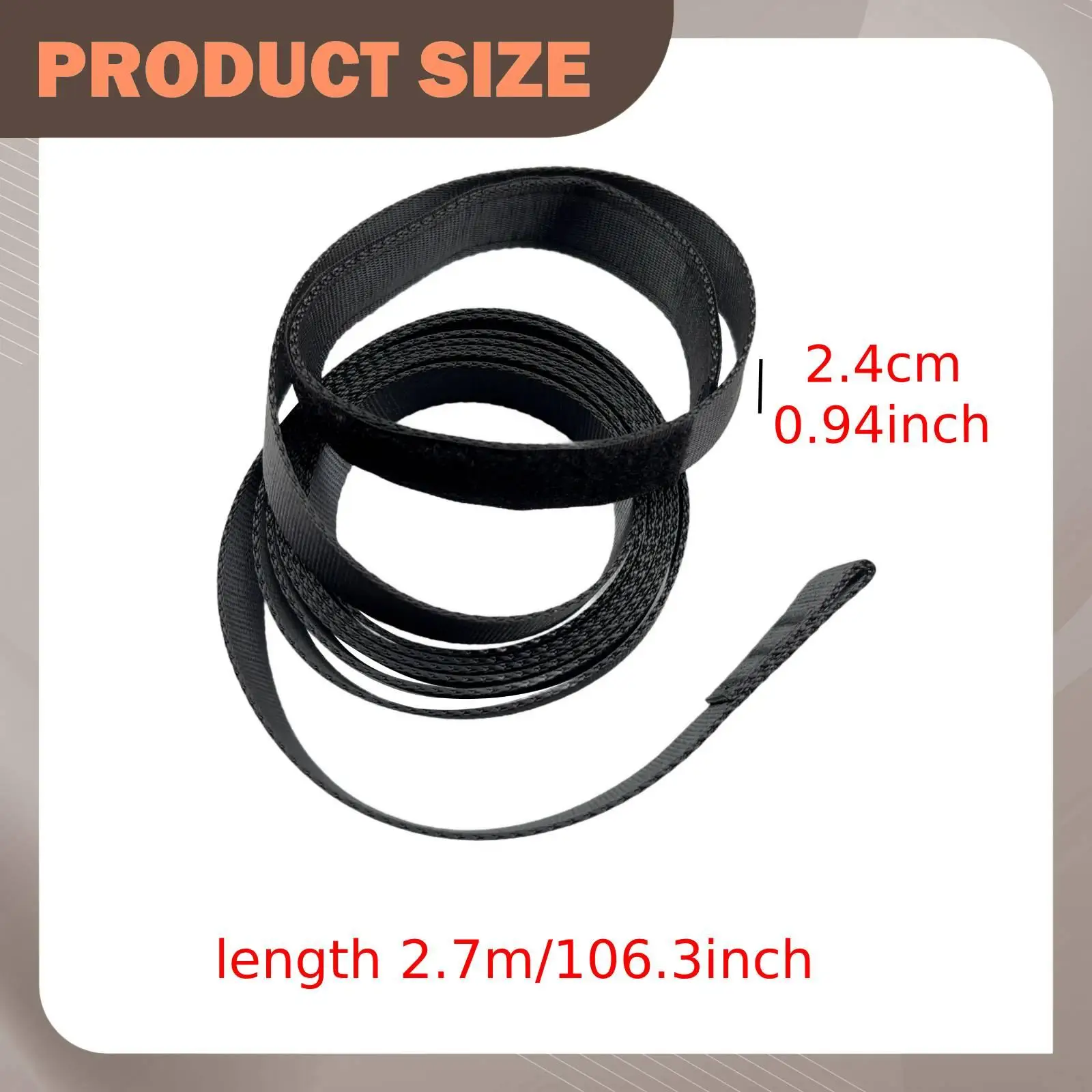 Heavy Duty Rowing Machine Tension Rope 270cm Length Webbing Pull Strap for Water Resistance Rower Accessory Repair