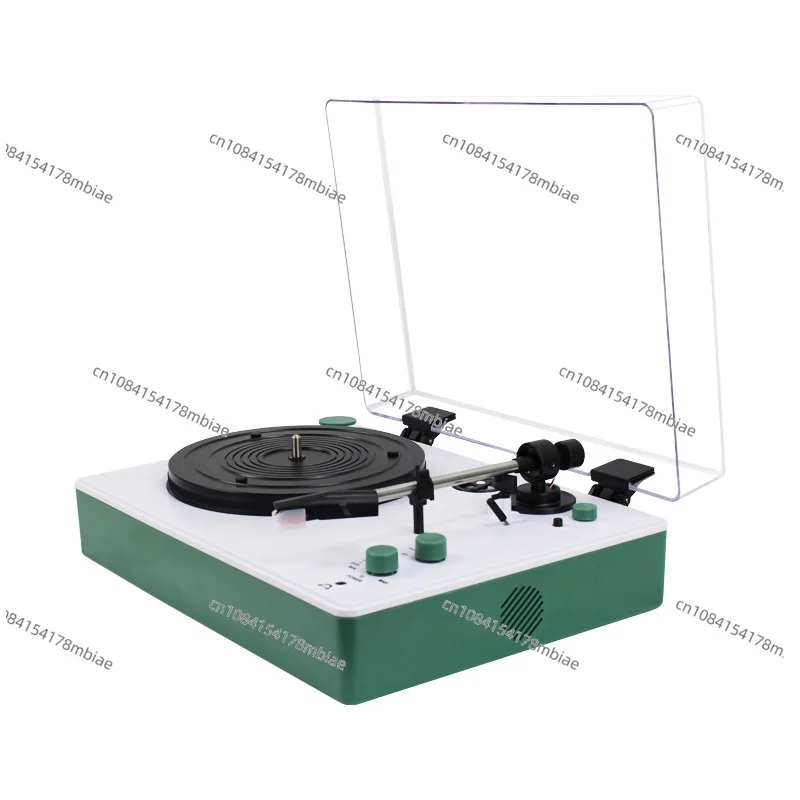 Old Vinyl Record Player, Bluetooth Speaker, Vintage Phonograph, Transparent Cover, Dustproof