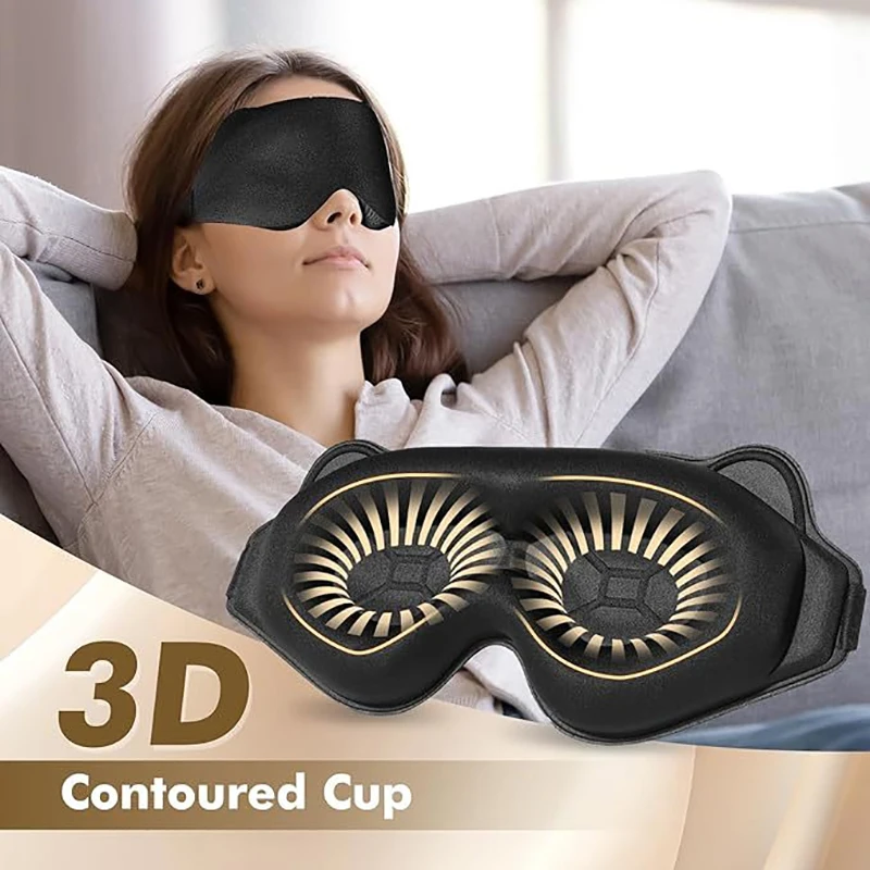 

3D Sleep Mask Block out Light Soft Sleep Aid Eye Mask for Travel Night Eyeshade Breathable Sleeping Mask for Eyes
