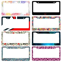 Ghost Aluminum Tags Frames Premium License Plate Frames Solid Rust-Proof Holder for Front and Rear Car Tags With Screw Caps