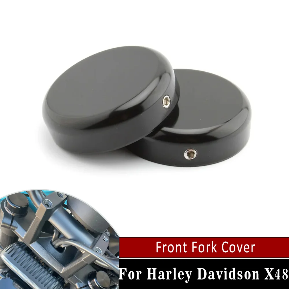 

Pair XL1200X X48 Motorcycle Upper Fork Stem Nut Cover Cap for Harley Davidson Forty Eight XL1200X 2016-2021 2022 Accessories