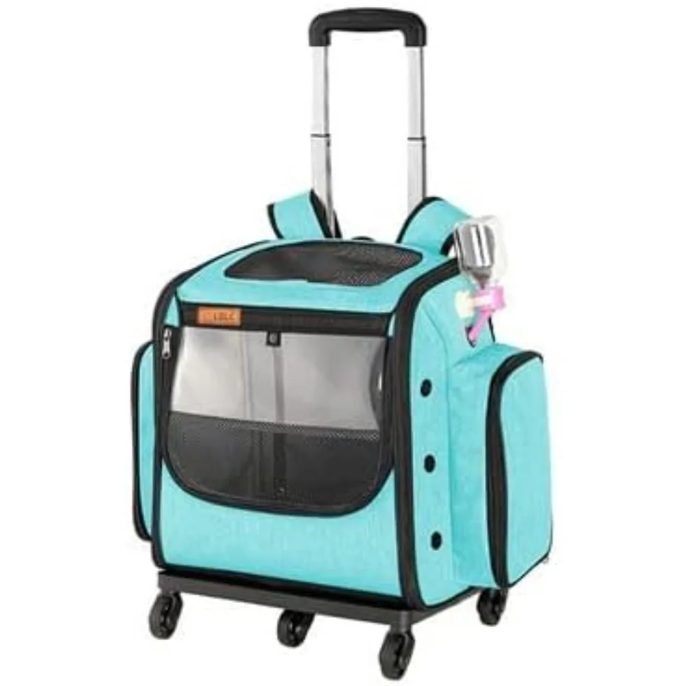 Folding Trolley Pet Bag Cat Large Universal Wheel Pet Backpack Outdoor Travel Portable Backpack for Cats Transport Petkit Moving