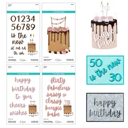 Birthday Ganache Gateau Metal Cutting Dies For DIY Scrapbook Decoration Embossing Template Supplies Greeting Card Handmade 2025