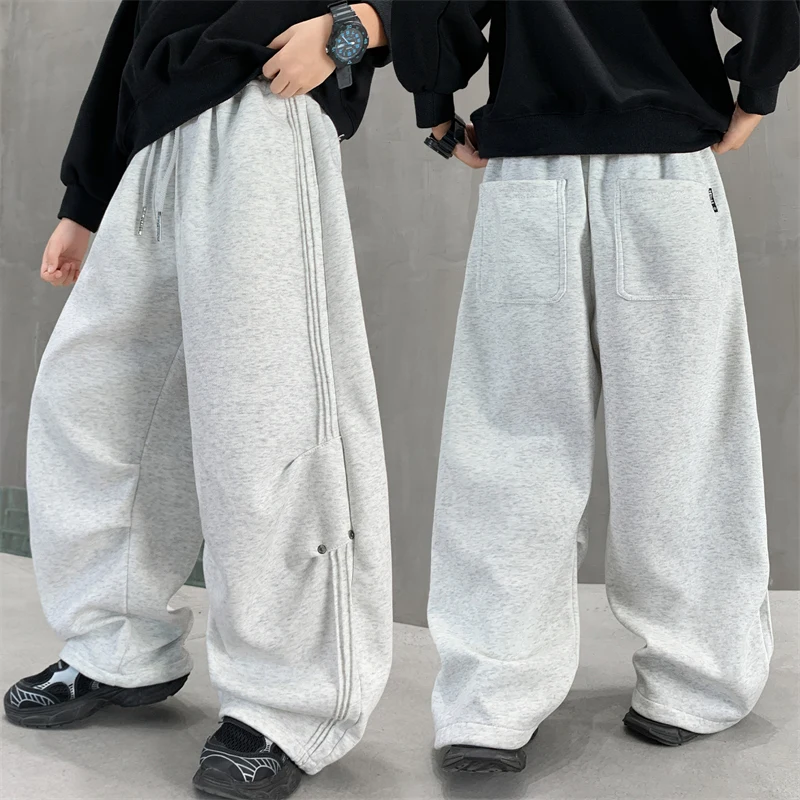 

25AW Boy Knife Pants Tween Kids Utility Loose Pants Teenage Child Autumn Bottom Toddler Casual Fashion Long Trousers Ages 4-14Y