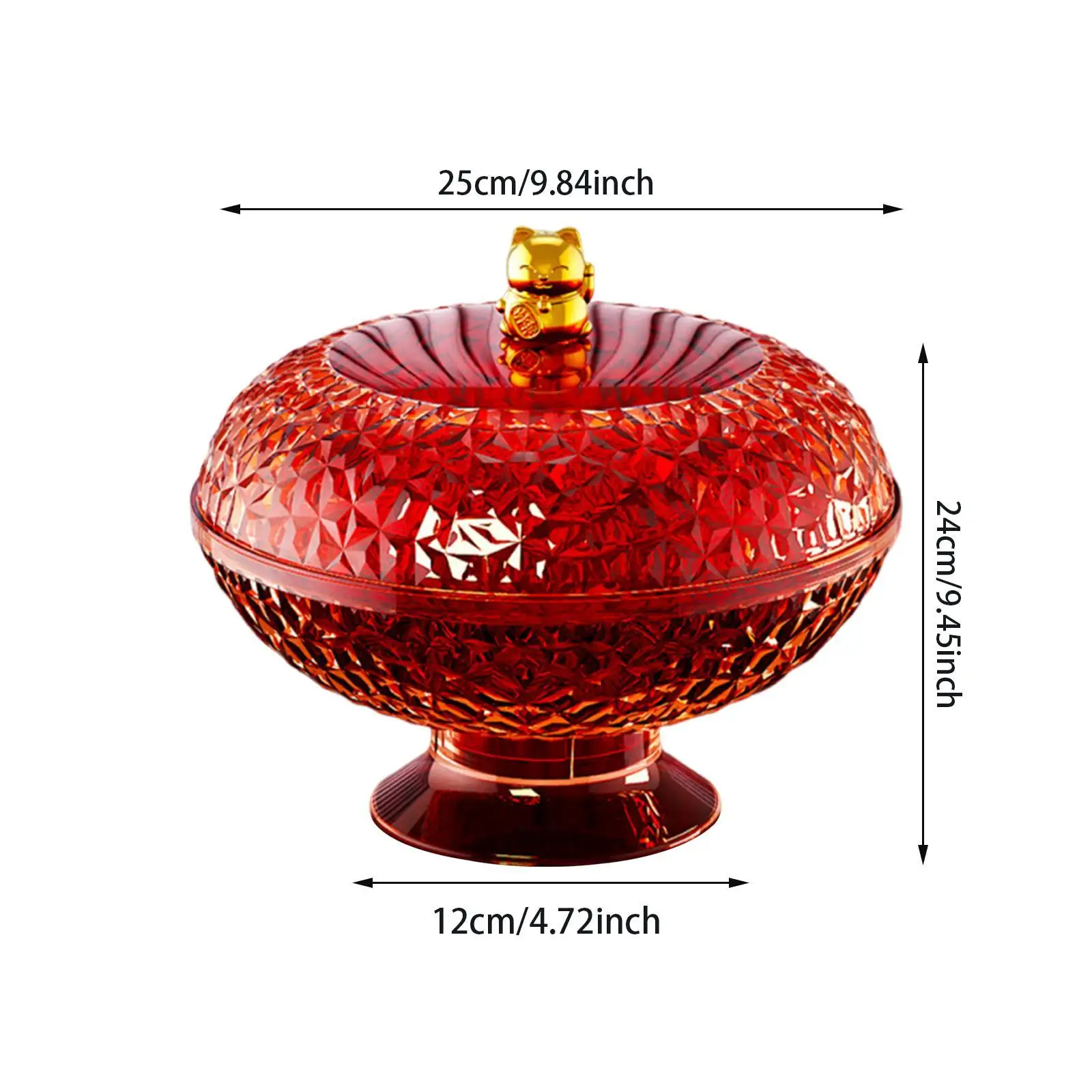 Kitchen Fruit Bowls with Lid Dustproof Removable Tray Multifunctional Fruit Holder Basket for Home Wedding Decorative Use