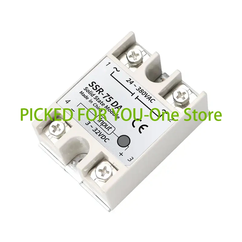 10 PCS SSR-75DA Single-phase Solid State Relay 75A DC Control