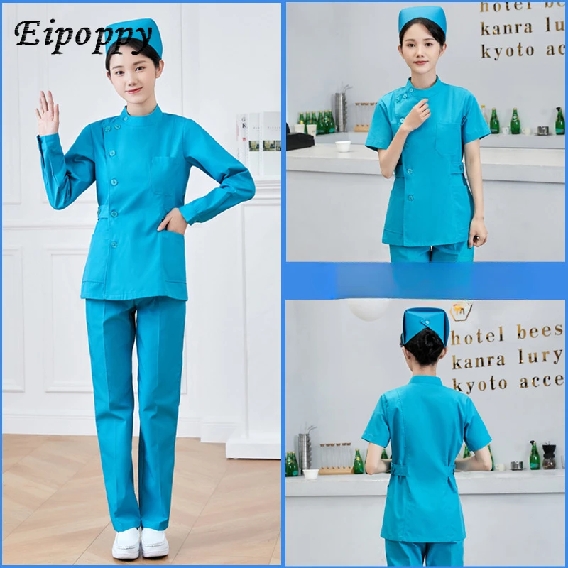 Nurses' Uniform Long Sleeve Women's Short Winter Split Suit Overalls