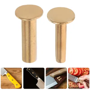 7Pairs Kitchen Knife Handle Rivets DIY Fixing Kit Copper Fasteners Grip Replacement for Handcrafted Knife Handles