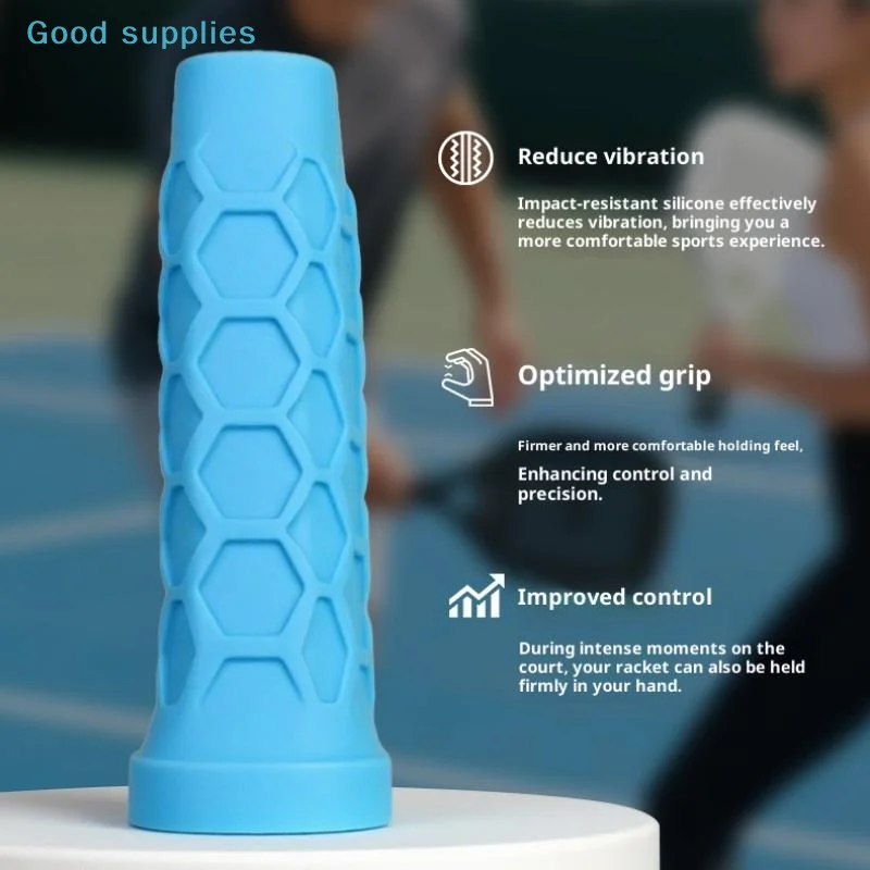 nimbleReusable Waterproof Silicone Racket Grip Sleeve Shock-Absorbing 1Pc for Tennis Badminton Rackets Outdoor Sports Training