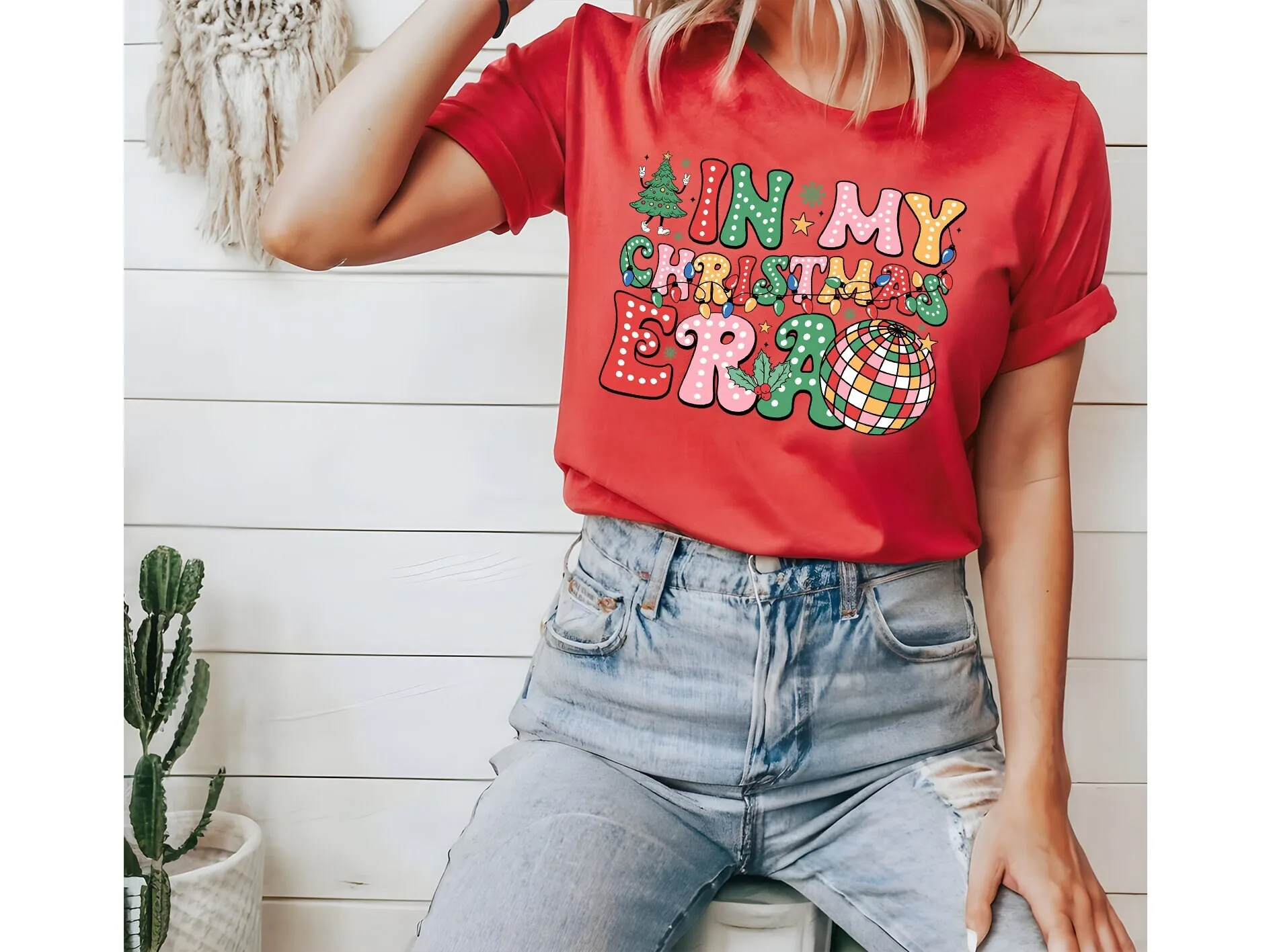 

In My Christmas Era T Shirt Comfort Colors Doodle Merry Vintage
