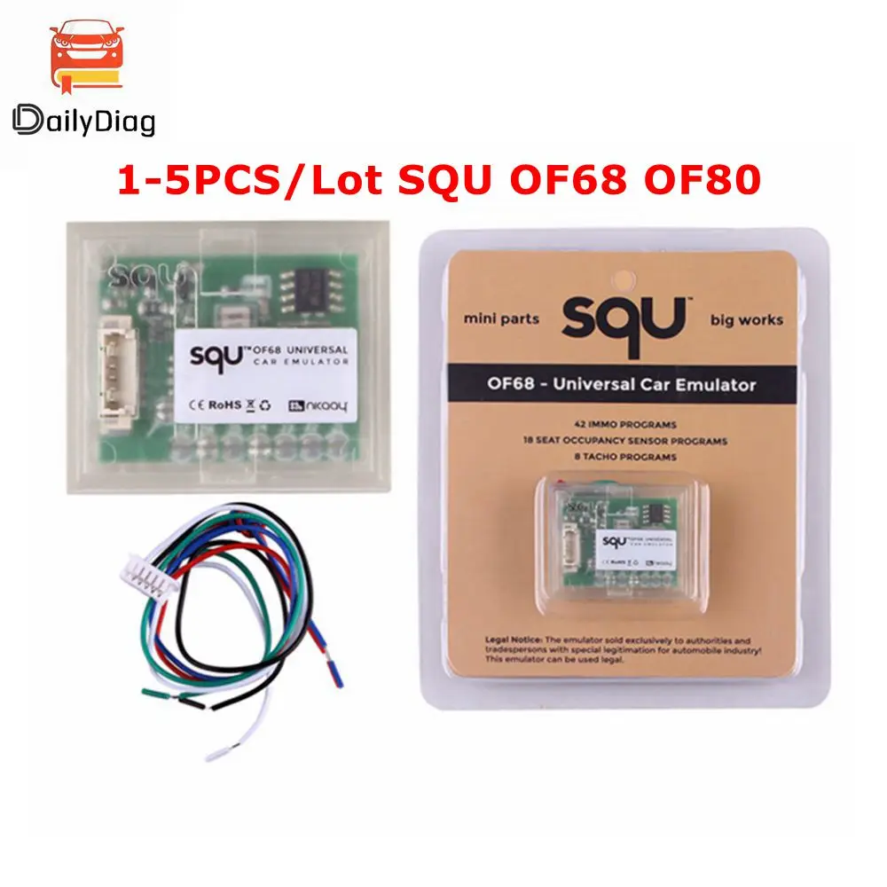 

1-5PCS/Lot SQU OF80/OF68Universal Car Emulator supports IMMO For Seat occupancy sensor Tacho Programs For Multi-Cars