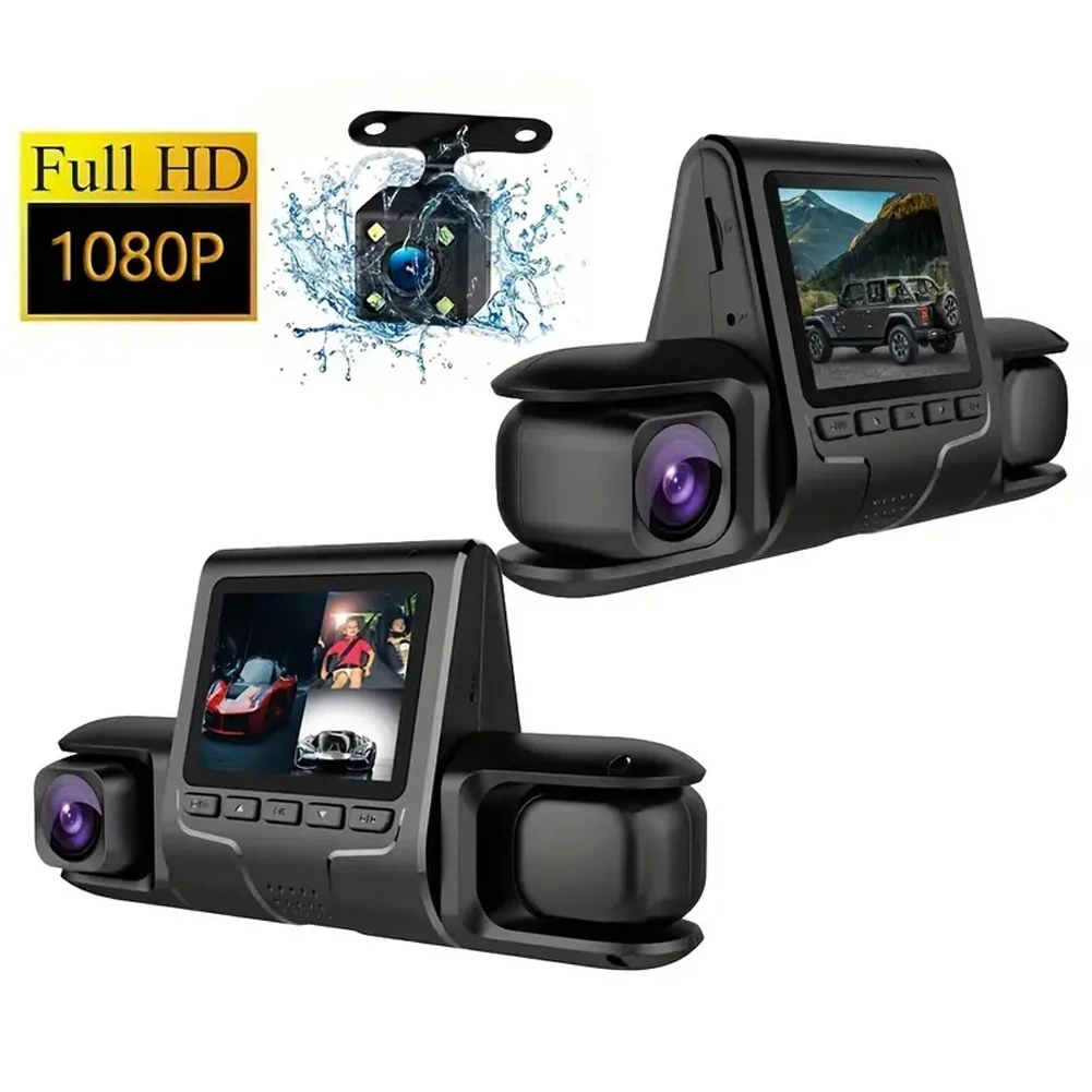 

3 Lens Car DVR G-Sensor HD 1080P Night Vision Car Video Recorder Parking Monitor Auto Video Front Rear Camera Loop Recording